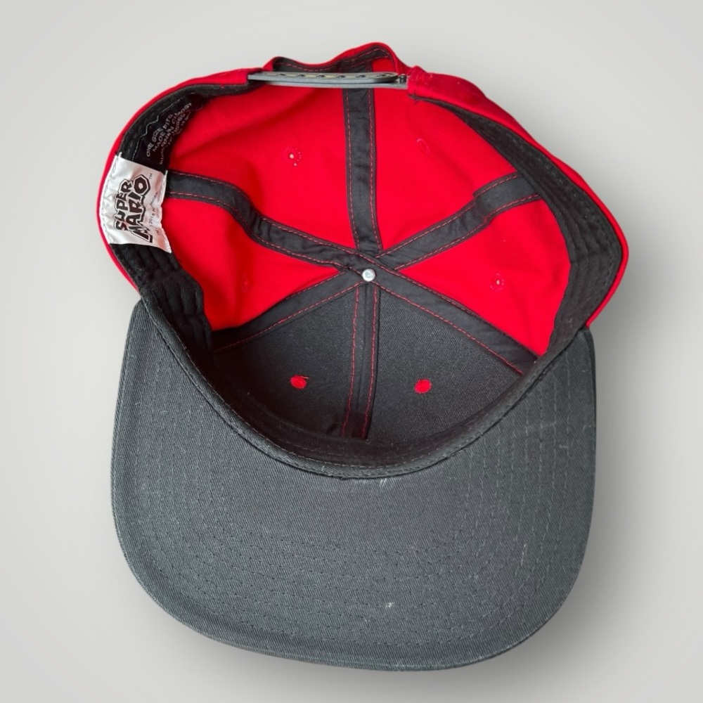 Nintendo Super Mario Cap One Size Adjustable Back Red Pre Owned Great Condition - Picture 10 of 14